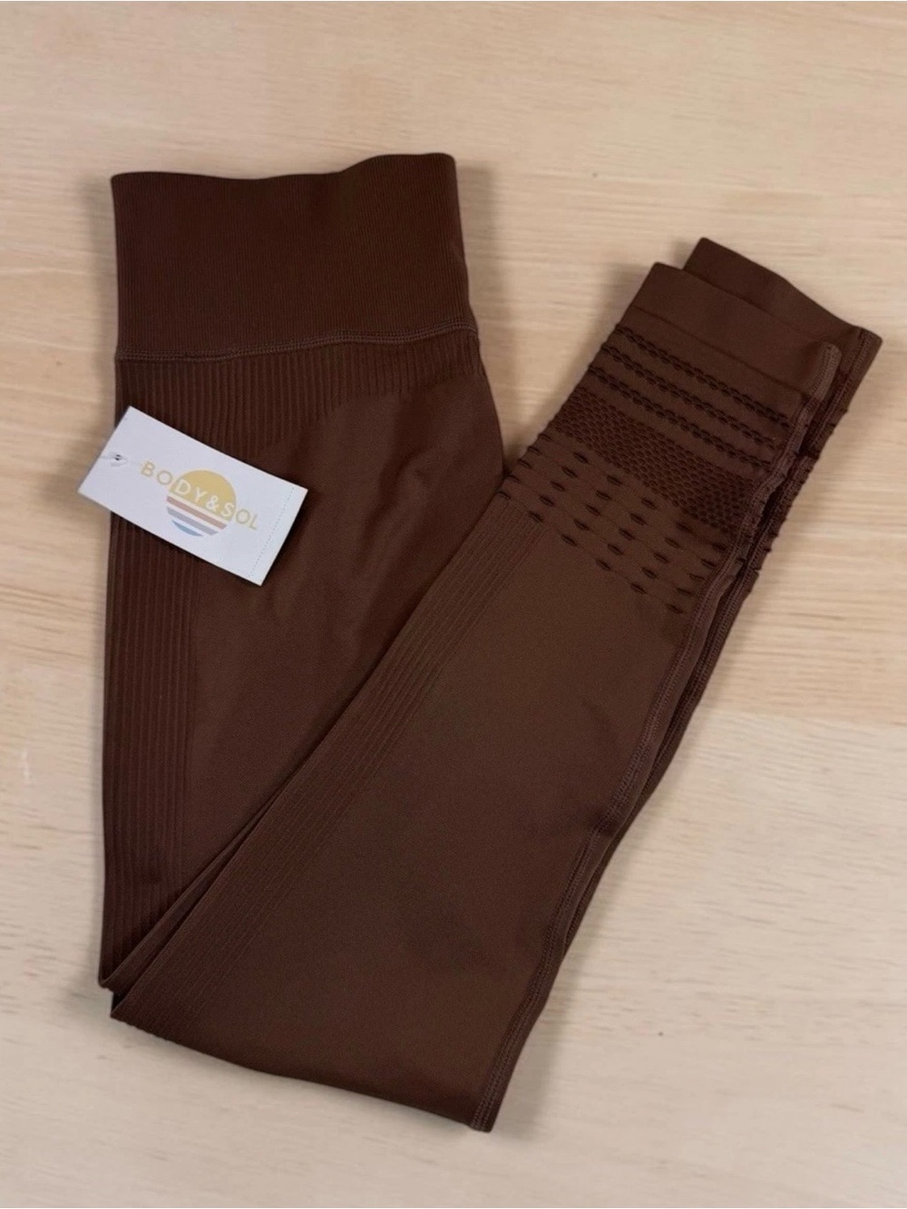 Body & Sol Brown Seamless Leggings